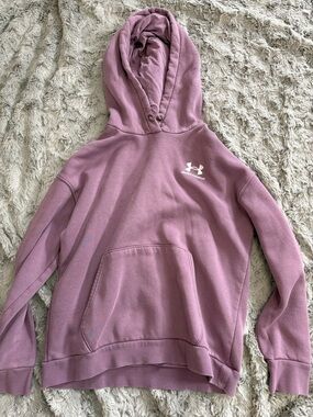 Under Armour Dusty Mauve Pullover Hoodie with Logo
